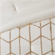 Intelligent Design Raina Metallic Printed Comforter Set in Ivory and Gold