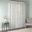Madison Park Leilani Palm Leaf Burnout Window Sheer in White