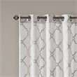 Madison Park Saratoga Fretwork Print Grommet Top Window Curtain in Ivory