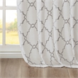 Madison Park Saratoga Fretwork Print Grommet Top Window Curtain in Ivory