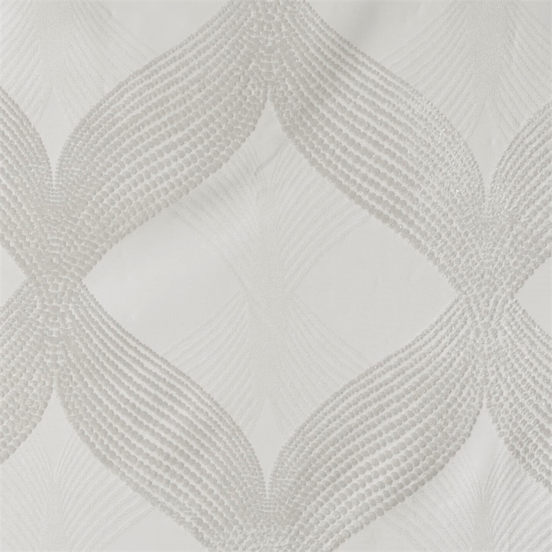 SunSmart Bentley Ogee Knitted Jacquard Total Blackout Panel in Ivory