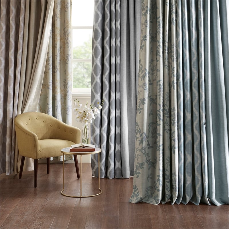 SunSmart Blakesly Printed Ikat Blackout Panel in Grey