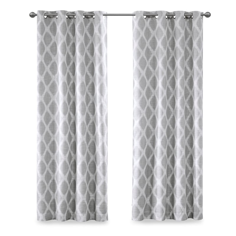 SunSmart Blakesly Printed Ikat Blackout Panel in Grey