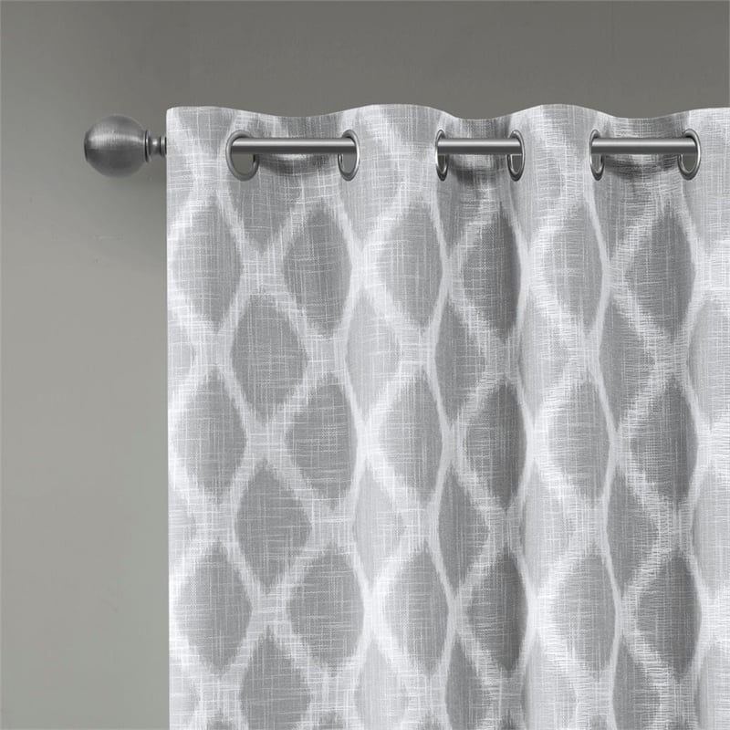 SunSmart Blakesly Printed Ikat Blackout Panel in Grey