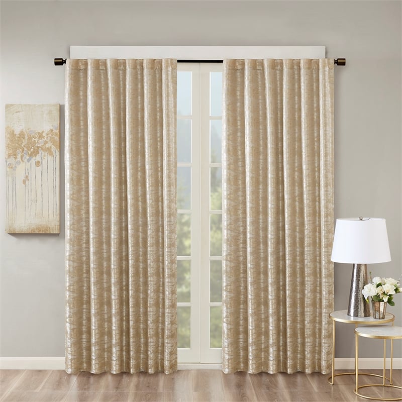 SunSmart Cassius Jacquard Lined Total Blackout Rod Pocket Back Tab Window Panel