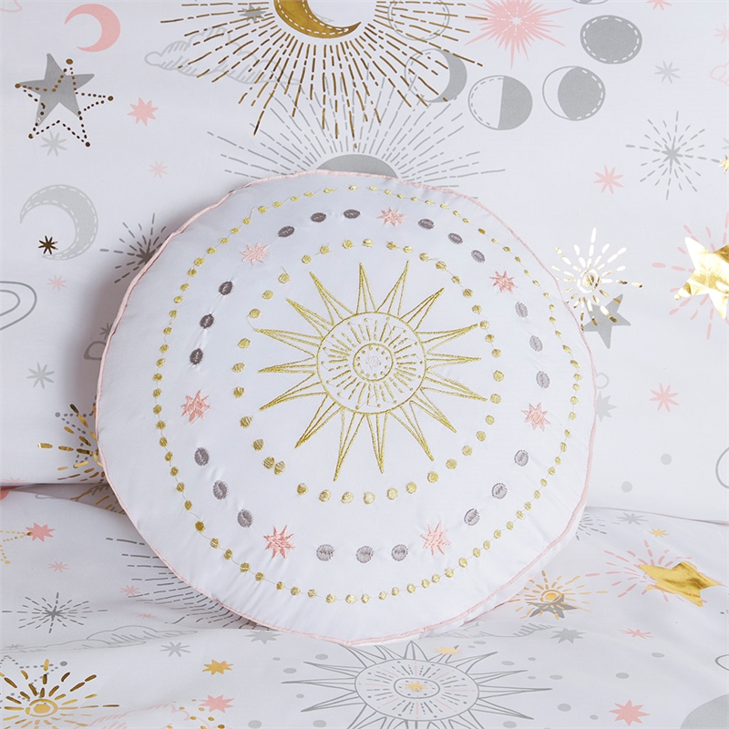 Celia Starry Sky Metallic Printed Comforter Set in Blush and Gold