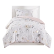 Celia Starry Sky Metallic Printed Comforter Set in Blush and Gold