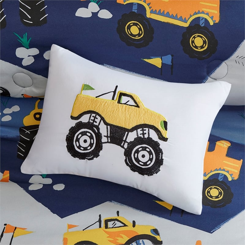 Nash Monster Truck Comforter Set in Blue