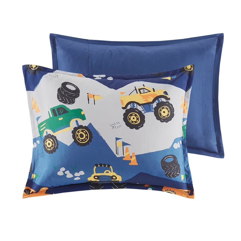 Nash Monster Truck Comforter Set in Blue