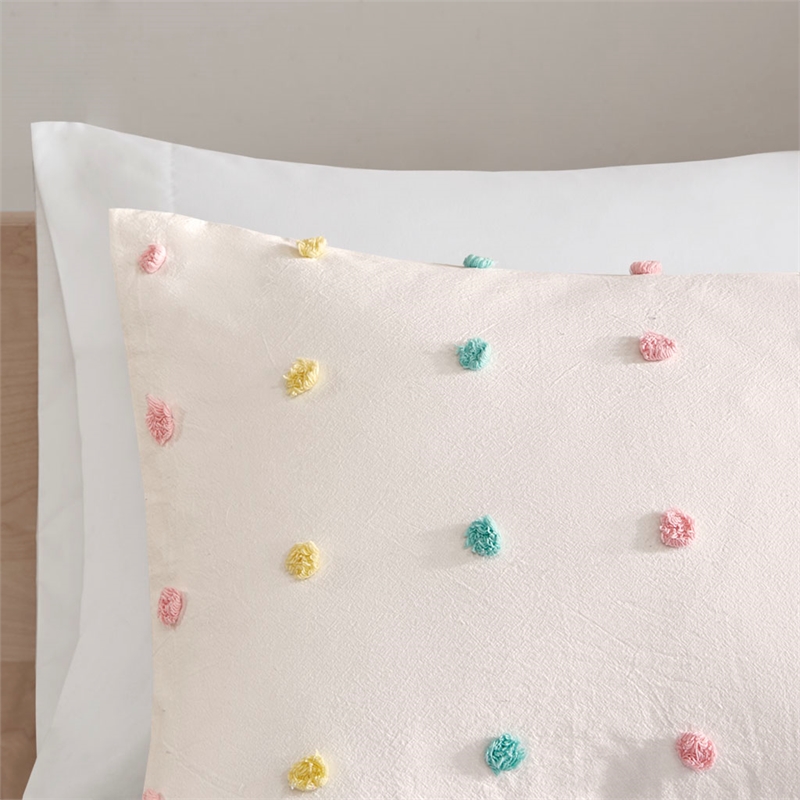 Urban Habitat Callie Cotton Jacquard Pom Pom Comforter Set in Multi