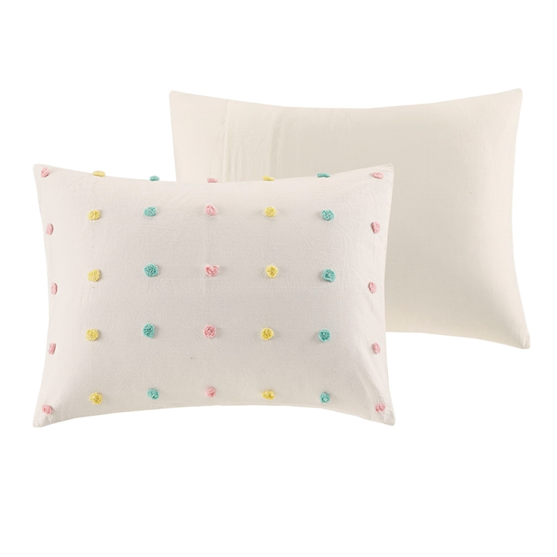 Urban Habitat Callie Cotton Jacquard Pom Pom Comforter Set in Multi