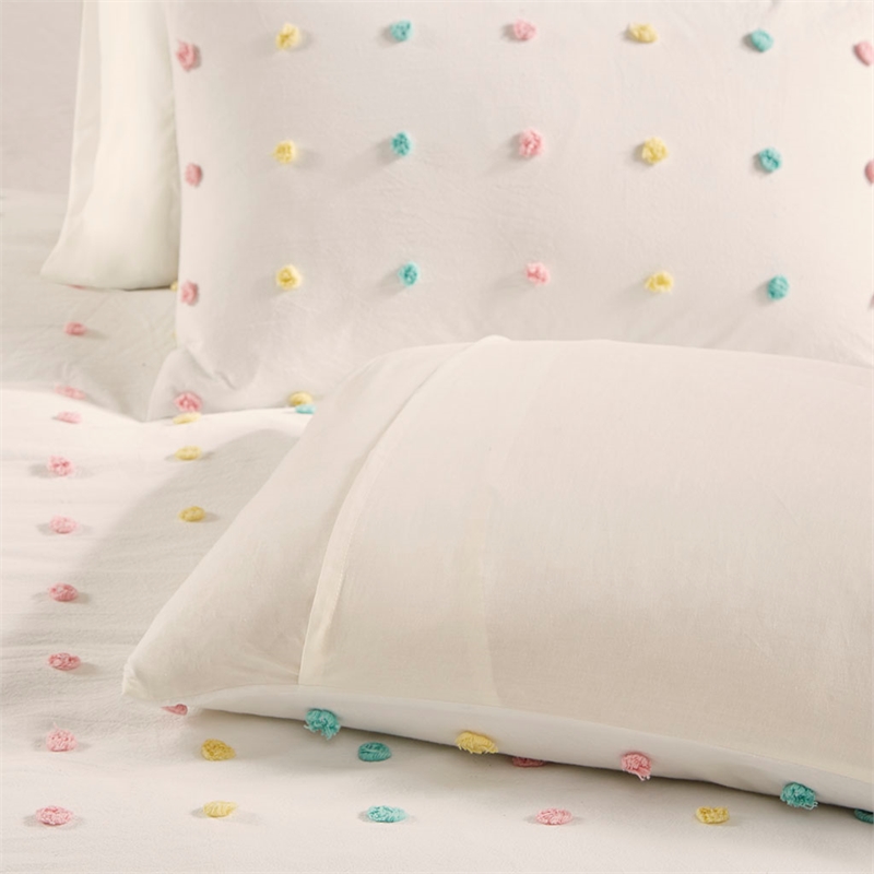Urban Habitat Callie Cotton Jacquard Pom Pom Comforter Set in Multi
