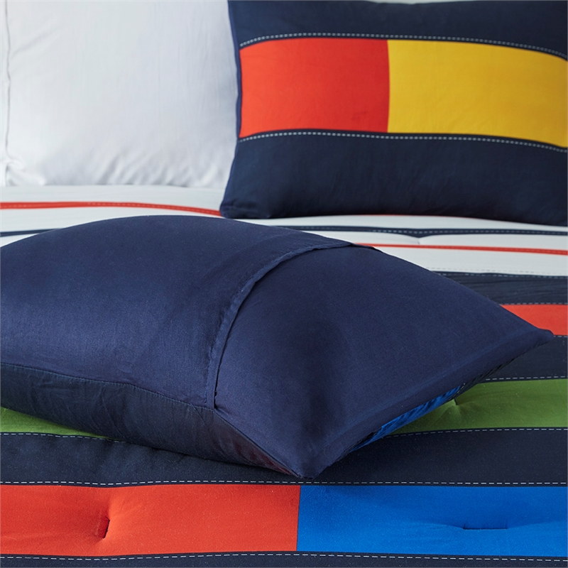 Urban Habitat Morris Stripe Printed Comforter Set in Multi