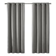 SunSmart Maya Printed Heathered Blackout Grommet Top Curtain Panel in Grey