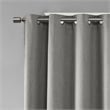 SunSmart Maya Printed Heathered Blackout Grommet Top Curtain Panel in Grey