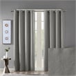 SunSmart Maya Printed Heathered Blackout Grommet Top Curtain Panel in Grey