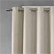 SunSmart Maya Printed Heathered Blackout Grommet Top Curtain Panel in Taupe
