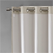 SunSmart Maya Printed Heathered Blackout Grommet Top Curtain Panel in Taupe