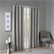 SunSmart Maya Printed Heathered Blackout Grommet Top Curtain Panel in Grey