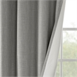 SunSmart Maya Printed Heathered Blackout Grommet Top Curtain Panel in Grey