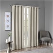 SunSmart Maya Printed Heathered Blackout Grommet Top Curtain Panel in Taupe