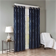 SunSmart Mirage Knitted Jacquard Damask Total Blackout Grommet Top Curtain Panel