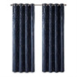 SunSmart Mirage Knitted Jacquard Damask Total Blackout Grommet Top Curtain Panel