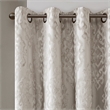 SunSmart Mirage Knitted Jacquard Damask Total Blackout Grommet Top Curtain Panel