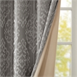SunSmart Mirage Knitted Jacquard Damask Total Blackout Grommet Top Curtain Panel