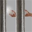 SunSmart Mirage Knitted Jacquard Damask Total Blackout Grommet Top Curtain Panel