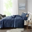 Intelligent Design Felicia Velvet Comforter Set in Navy