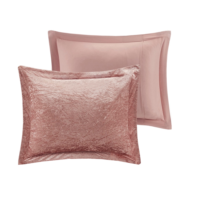 Intelligent Design Felicia Velvet Comforter Set in Blush