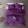 Intelligent Design Felicia Velvet Comforter Set in Purple