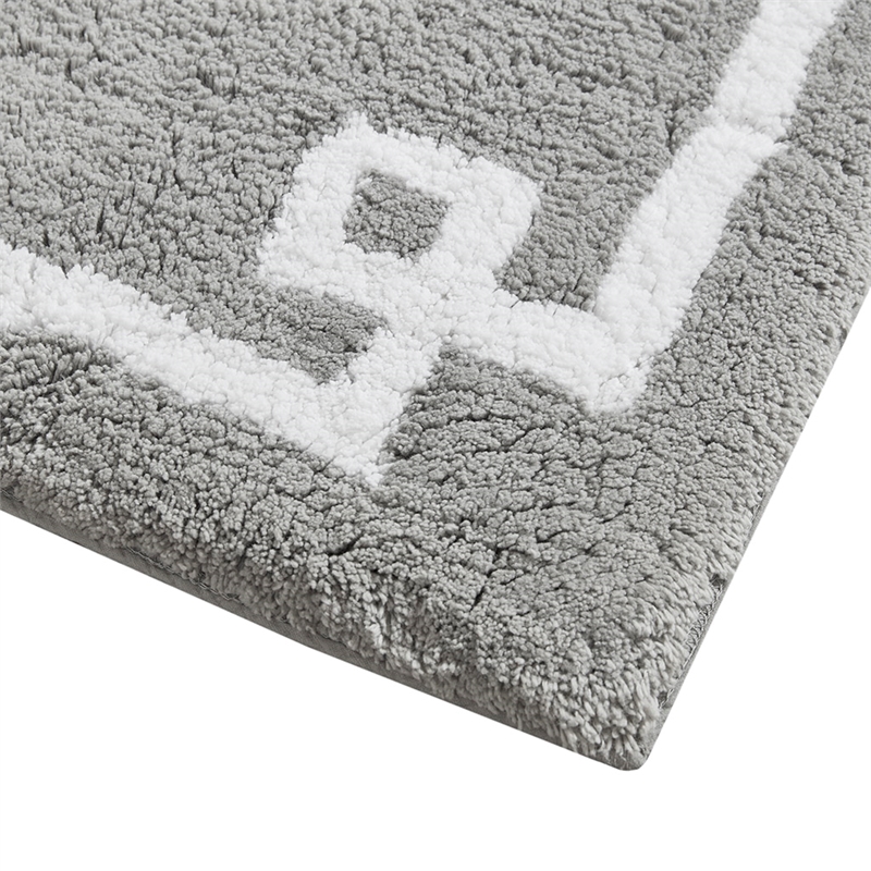 Madison Park Evan Cotton Tufted Bath Rug 24x72 in Grey