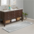 Madison Park Evan Cotton Tufted Bath Rug 24x72 in Grey