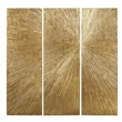 Madison Park Signature Sunburst Metallic Gold HandPainted Wall Decor 3 Piece Set