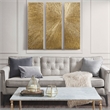 Madison Park Signature Sunburst Metallic Gold HandPainted Wall Decor 3 Piece Set