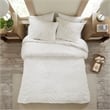Madison Park Bahari 3-Piece Cotton Chenille Palm Comforter Set in Off White