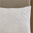 Madison Park Bahari 3-Piece Cotton Chenille Palm Comforter Set in Off White
