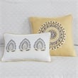 Madison Park Isla 8-Piece Cotton Floral Printed Comforter Set in Yellow