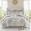 Madison Park Isla 8-Piece Cotton Floral Printed Comforter Set in Yellow