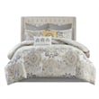 Madison Park Isla 8-Piece Cotton Floral Printed Comforter Set in Yellow