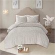 Madison Park Laetitia 3-Piece Cotton Chenille Medallion Comforter Set in Gray