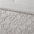 Madison Park Laetitia 3-Piece Cotton Chenille Medallion Comforter Set in Gray