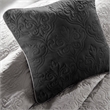 Madison Park Attingham 7-Piece Quilt Set with Euro Shams & Throw Pillows - Black