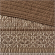 Madison Park Bellagio 6-Piece Jacquard Quilt Set with Throw Pillows - Brown/Gold