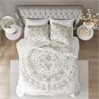 Madison Park Violette 3-Piece Cotton Chenille Comforter Set in Ivory/Taupe