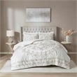 Madison Park Violette 3-Piece Cotton Chenille Comforter Set in Ivory/Taupe