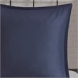 Madison Park Zennia 7-Piece Seersucker Comforter Set with Throw Blanket in Blue