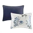 Madison Park Zennia 7-Piece Seersucker Comforter Set with Throw Blanket in Blue